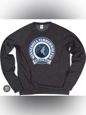 NBA Minnesota Timberwolves Charcoal Crewneck with Blue Logo